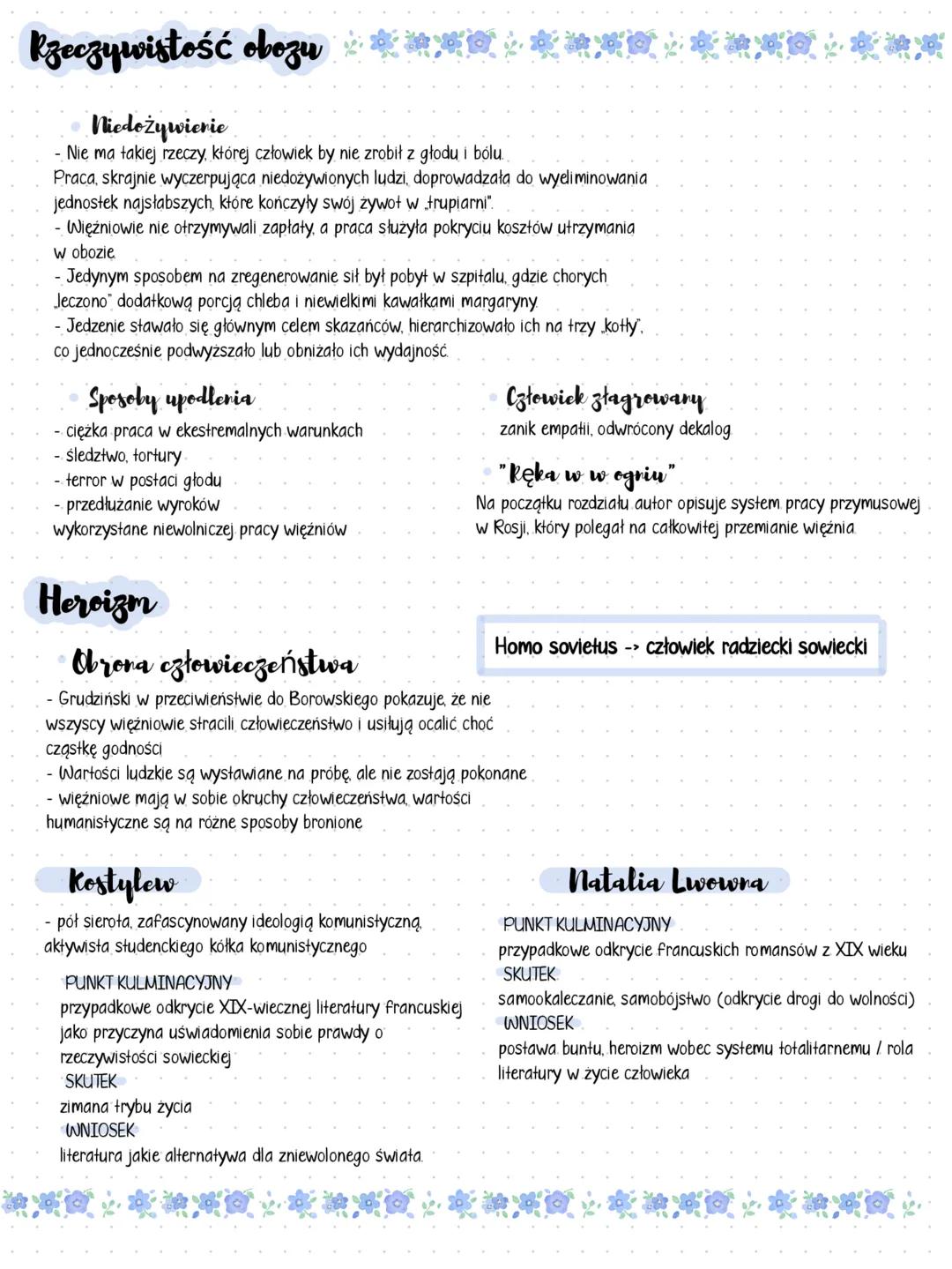 # "Inny świat" - G. Herling-Grudziński
Gereza utworu
- własne dośwadczenia
- obserwacja cierpienia fizycznego i psychicznego,
rozpaczy, kt