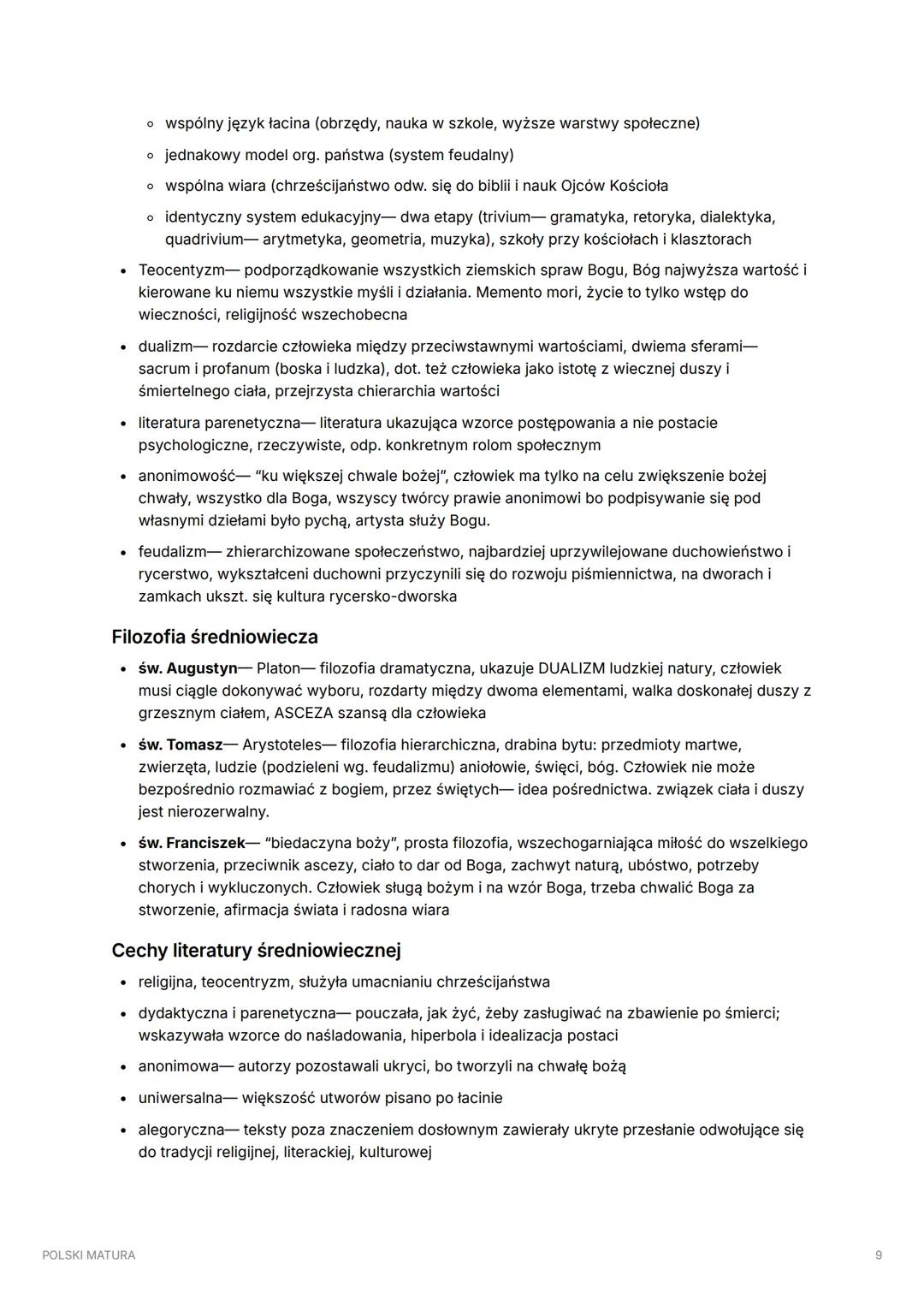 POLSKI MATURA
STAROŻYTNOŚĆ
Datuje się od pojawienia się pisma do upadku cesarstwa zachodniorzymskiego (~3500pne-
476ne)
Kultura śródziemnomo