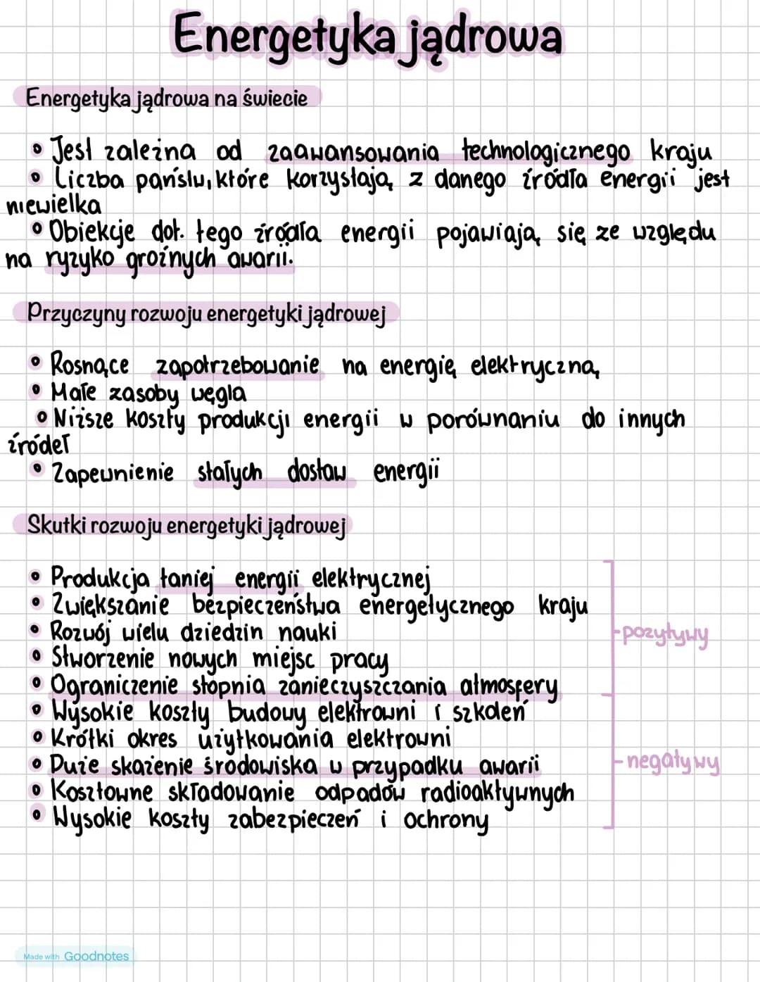 # Energetyka jądrowa
Energetyka jądrowa na świecie
• Jest zależna od zaawansowania technologicznego kraju
• Liczba pańslu, które korzystaj
