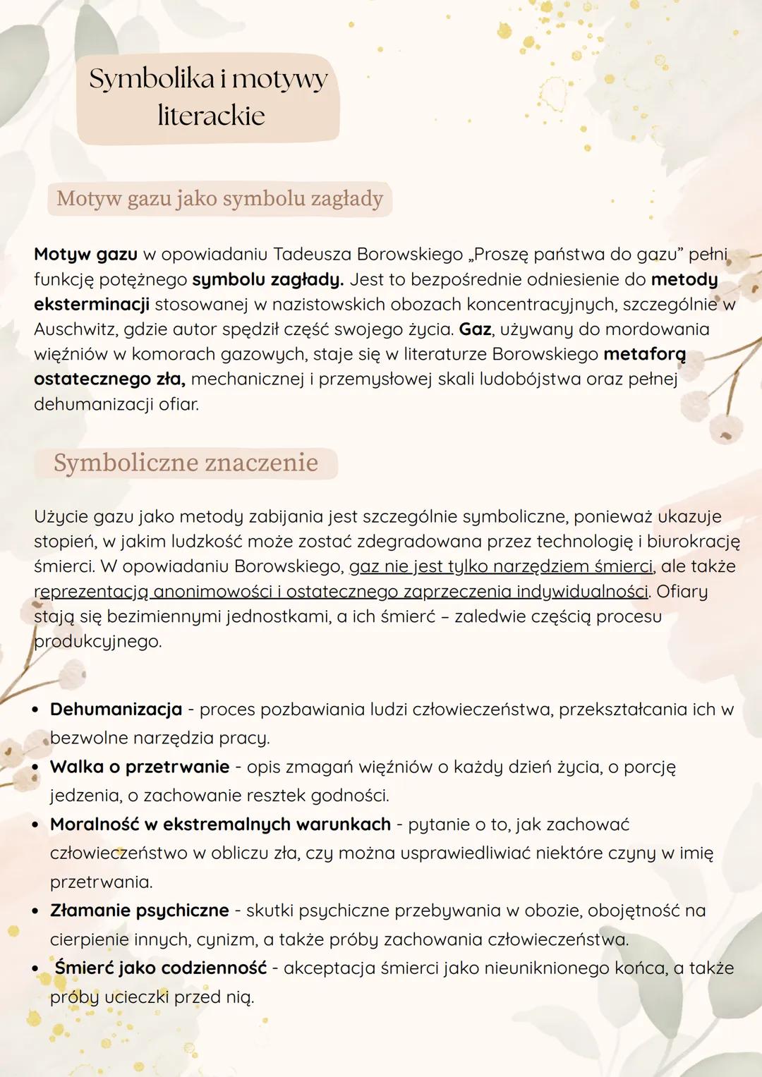 # Proszę państwa do gazu
Tadeusz Borowski
CZAS AKCJI
* czasy II wojny światowej
* w opowiadaniu nie ma konkretnej daty, wiadomo tylko