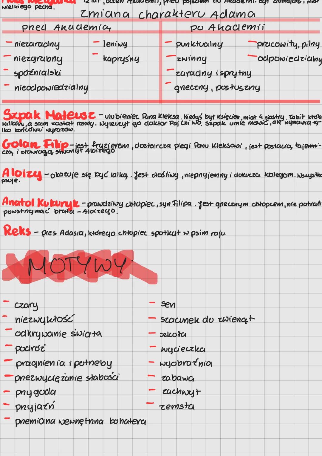 --- OCR Start ---
Akademia Pana Kleksa Na
rodzaj literacki: epika
gatunek literacki: baśń
autor: Jan Brechwa
Czas i miejsce akcji
egramin
Cz