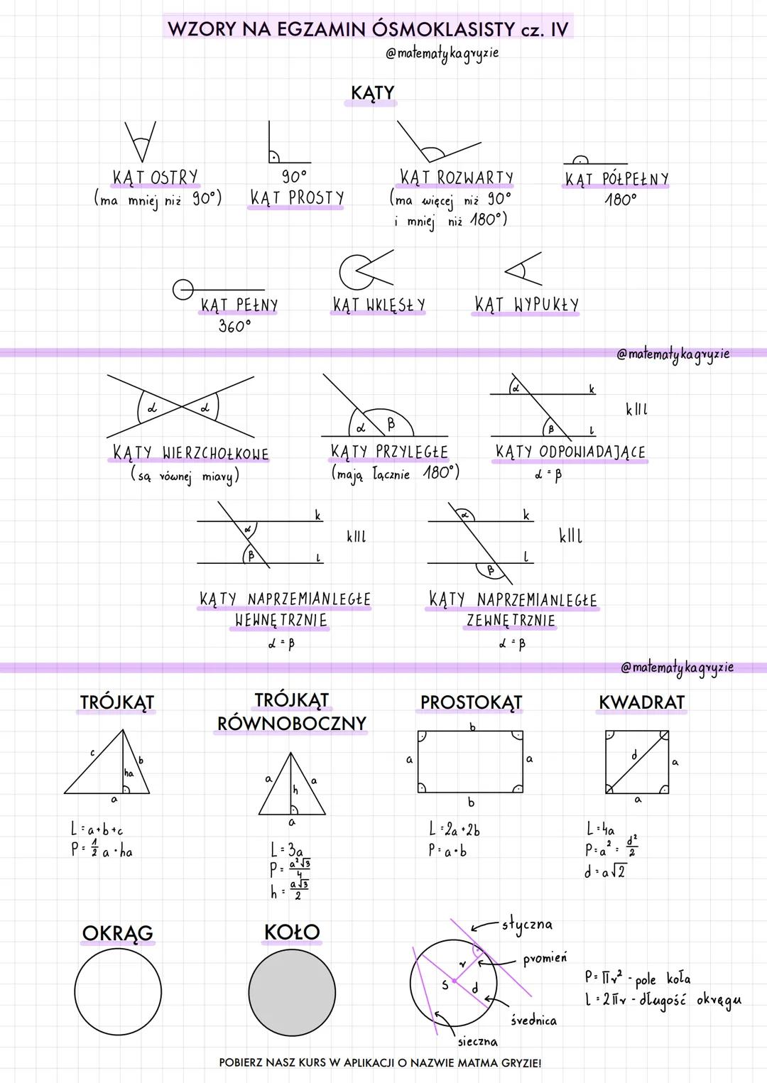 --- OCR Start ---
WZORY NA EGZAMIN ÓSMOKLASISTY cz. III
ZAMIANA JEDNOSTEK MASY
@matematykagryzie
ZAMIANA JEDNOSTEK OBJĘTOŚCI
10
100
1000
ma