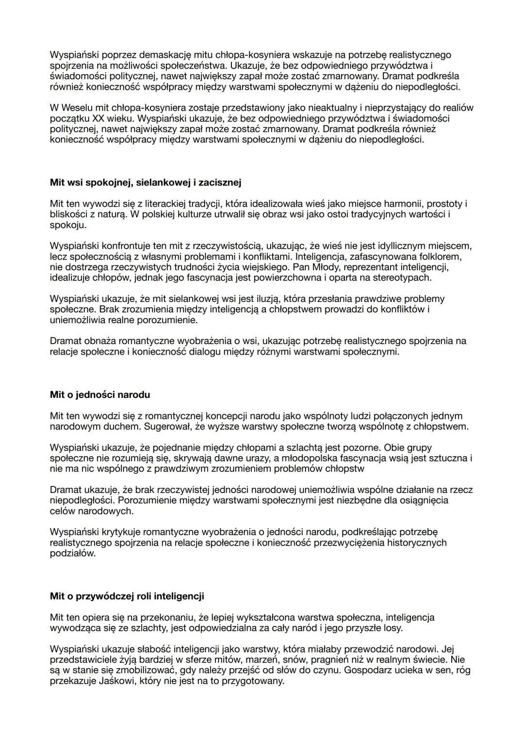 --- OCR Start ---
Wesele
Geneza wesela
Inspiracją dla Wesela było autentyczne wesele poety Lucjana Rydla z chłopką Jadwigą
Mikołajczykówną,