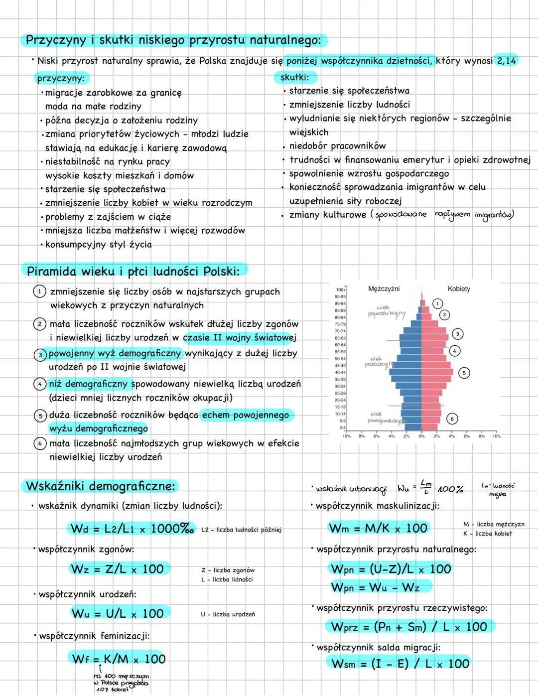 --- OCR Start ---
ludność i urbanizacja:
Liczba ludności Polski i jej zmiany:
Zmiany liczby ludności w Polsce w XX i XXI wieku:
II wojna świ