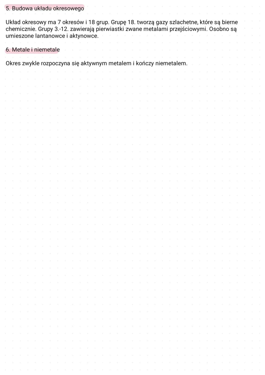 Budowa układu okresowego pierwiastków chemicznych
Odkrycie wielu nowych pierwiastków było możliwe dzięki intensywnemu rozwojowi wiedzy
chemi