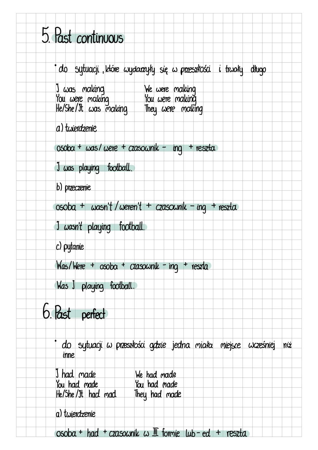 1. Present simple
• do sytuacji regulamych, powtarzających się i do ogólnych faktów
I make
You make
He/she/it makes
a) twierdzenie
We make
Y