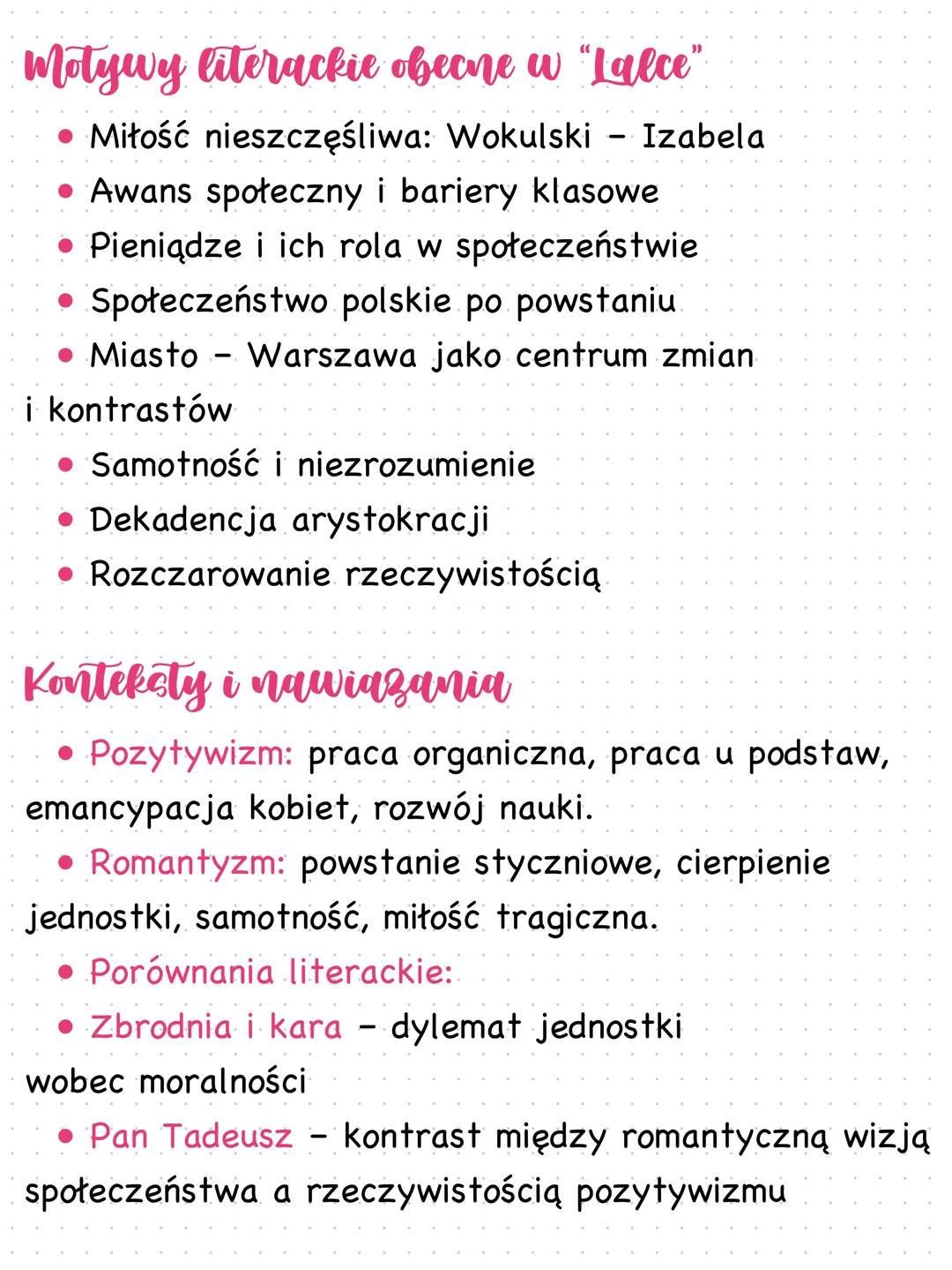 --- OCR Start ---
Lalka"
Bolesław Prus
• Gatunek: powieść realistyczna z elementami
powieści psychologicznej i społeczno-obyczajowej
• Data