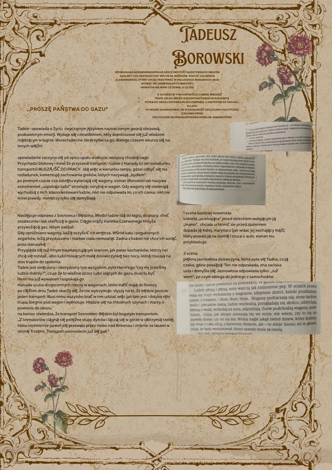 „PROSZĘ PAŃSTWA DO GAZU
TADEUSZ
BOROWSKI
RZECZYWISTOŚĆ NAZISTOWSIO
WIĘZNIÓW. POS
CĄC PRZETRWAĆ W NIELUDZHI
WYRZEC SIĘ UNIWERSALNYCH WARTOŚC