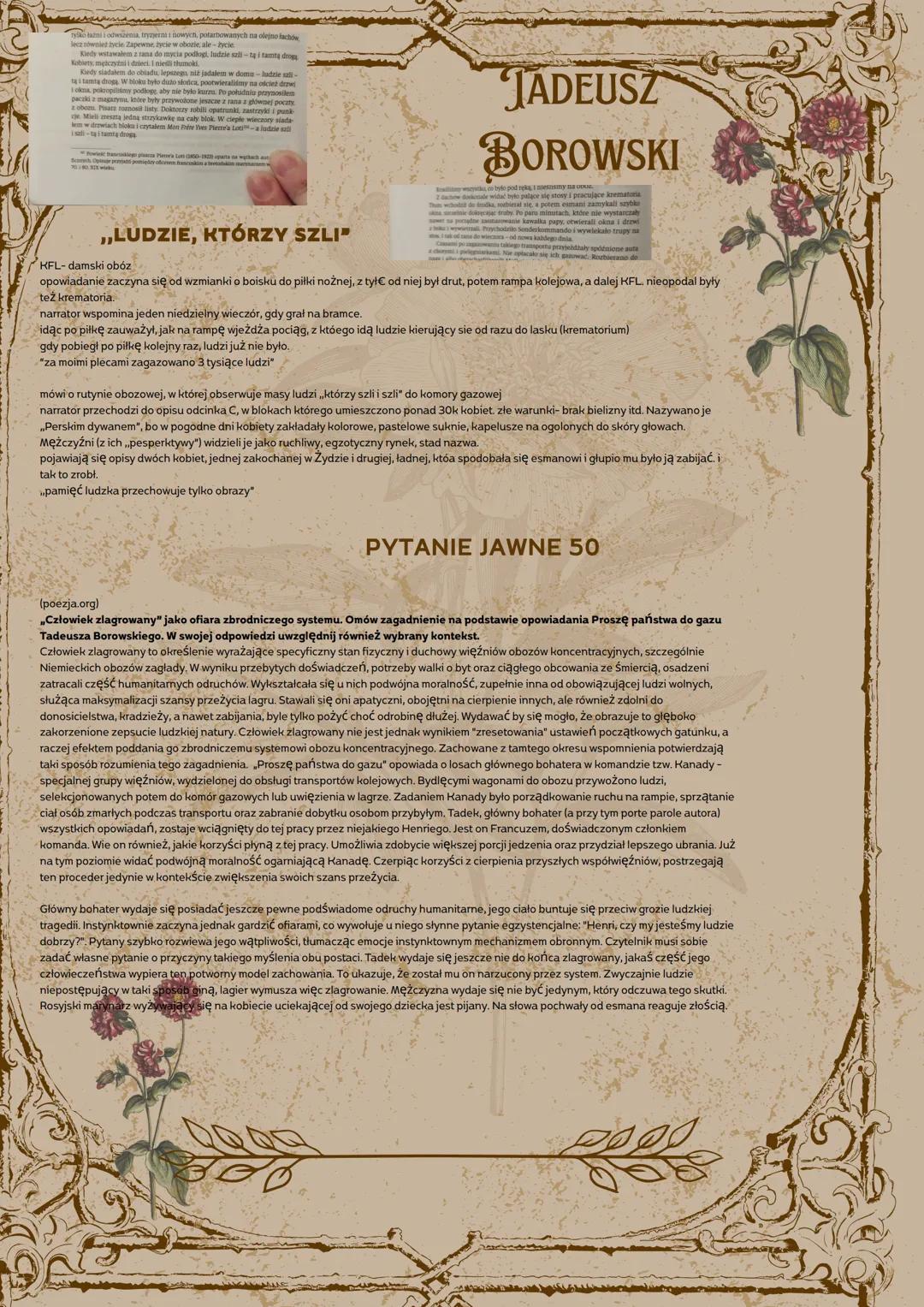 „PROSZĘ PAŃSTWA DO GAZU
TADEUSZ
BOROWSKI
RZECZYWISTOŚĆ NAZISTOWSIO
WIĘZNIÓW. POS
CĄC PRZETRWAĆ W NIELUDZHI
WYRZEC SIĘ UNIWERSALNYCH WARTOŚC