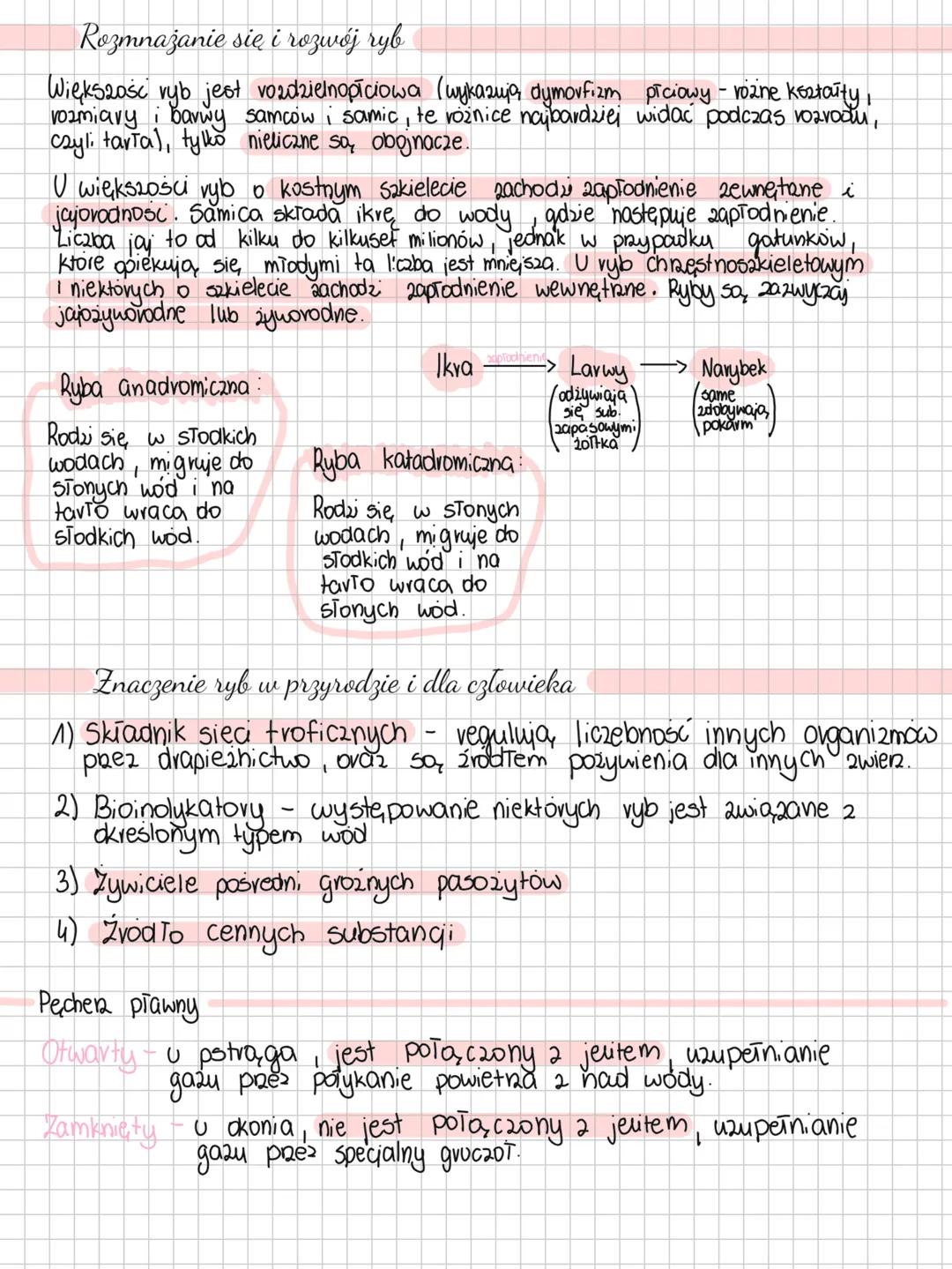 Ryby
Ryby są kręgowcami pierwotnie wodnymi. Zasiedlają wody słodkie oraz słone.
Są gatunki ryb, które potrafią przez pewien czas przebywać p