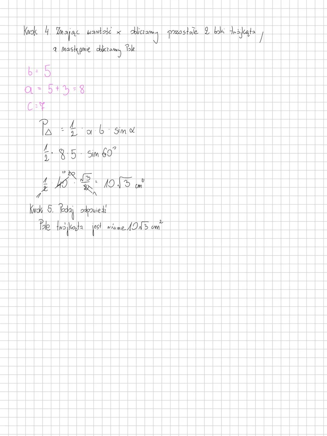 Twierdzenie cosinusów
A
b
B
a
B
C
C
Aby obliczyć długość boku trójkąta korzystamy z konkretnych wzorów:
$a^2 = b^2 + c^2 - 2bc
ewline