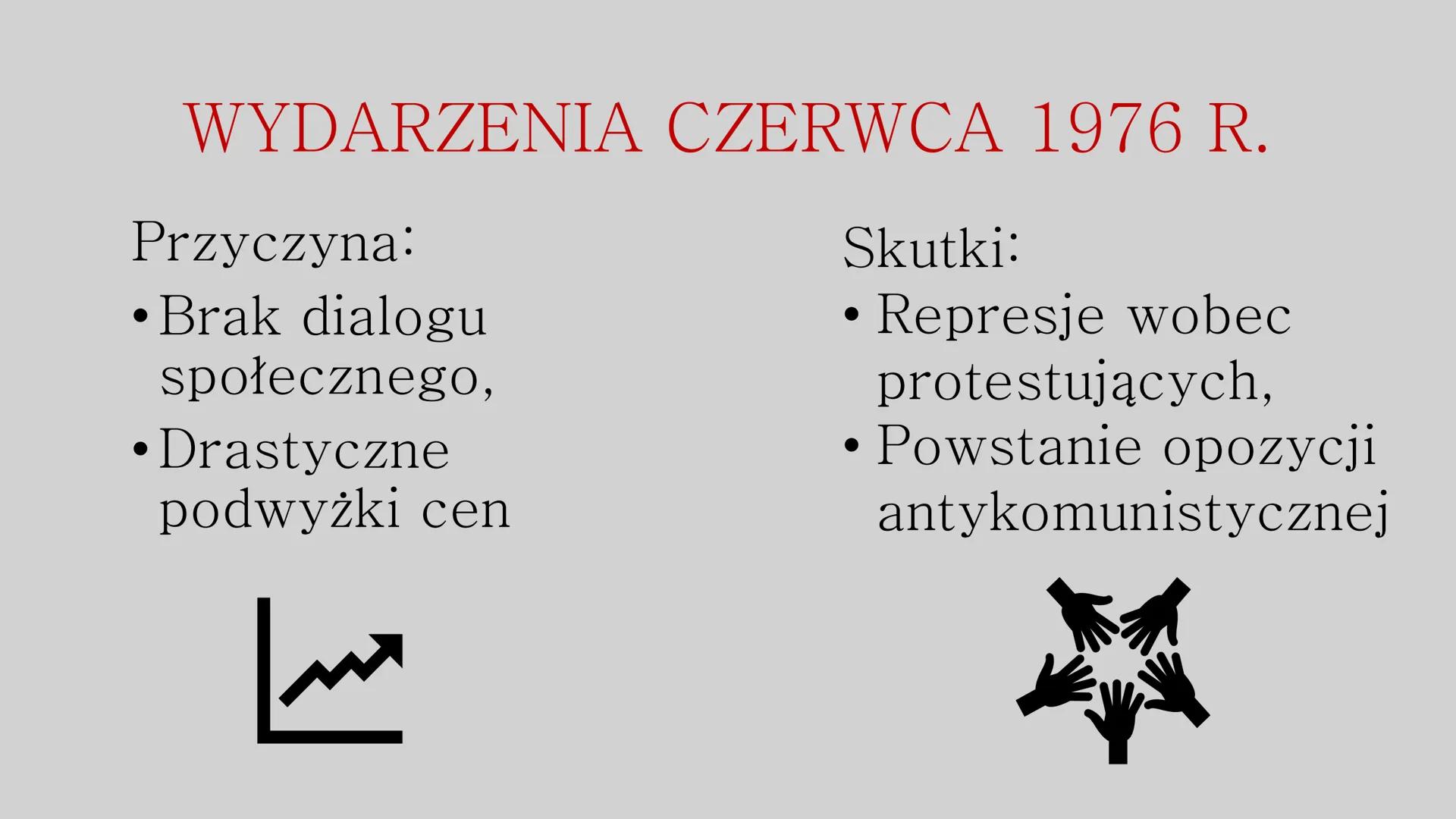 Początki opozycji demokratycznej w Polsce # Czerwiec 1976 r.
* Polityka wprowadzona przez Gierka zaczęła przynosić fatalne skutki już w dru