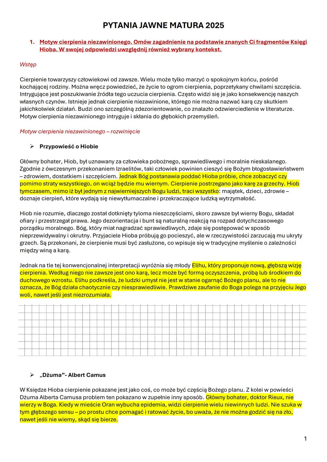 Pytania jawne matura 2025