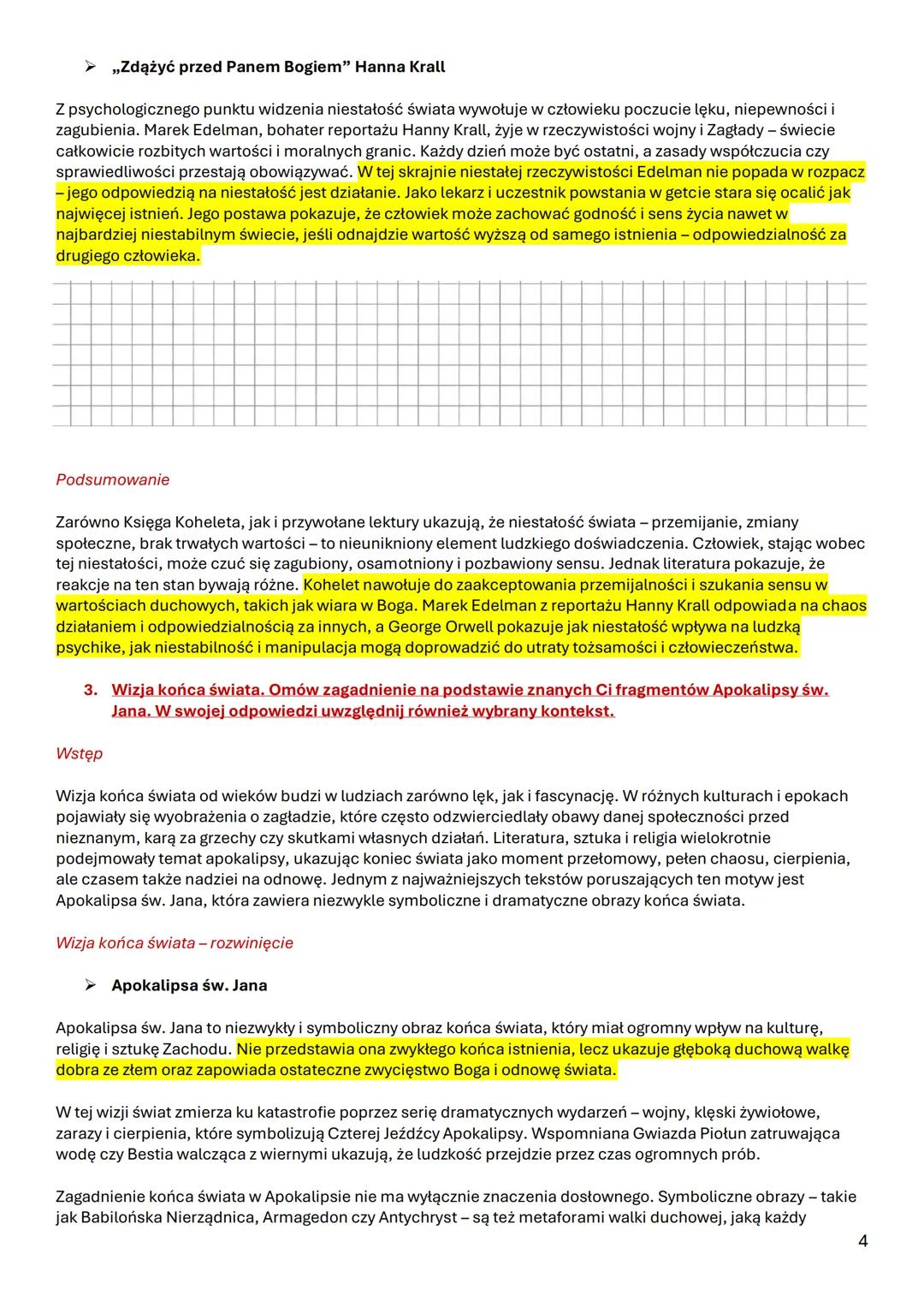 ## PYTANIA JAWNE MATURA 2025
1. Motyw cierpienia niezawinionego. Omów zagadnienie na podstawie znanych Ci fragmentów Księgi
Hioba. W swojej