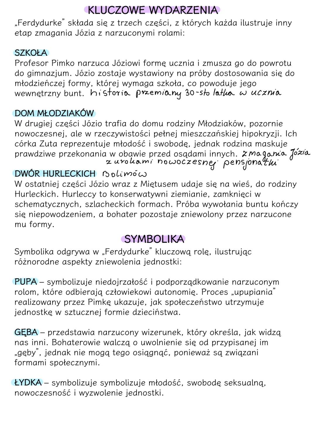 --- OCR Start ---
Witolol Gombrowicz
Ferdydurke
epika, powieść awangardowa, auto tematyczna
dwudziestolecie międzywojenne
GENEZA
Powieść zos