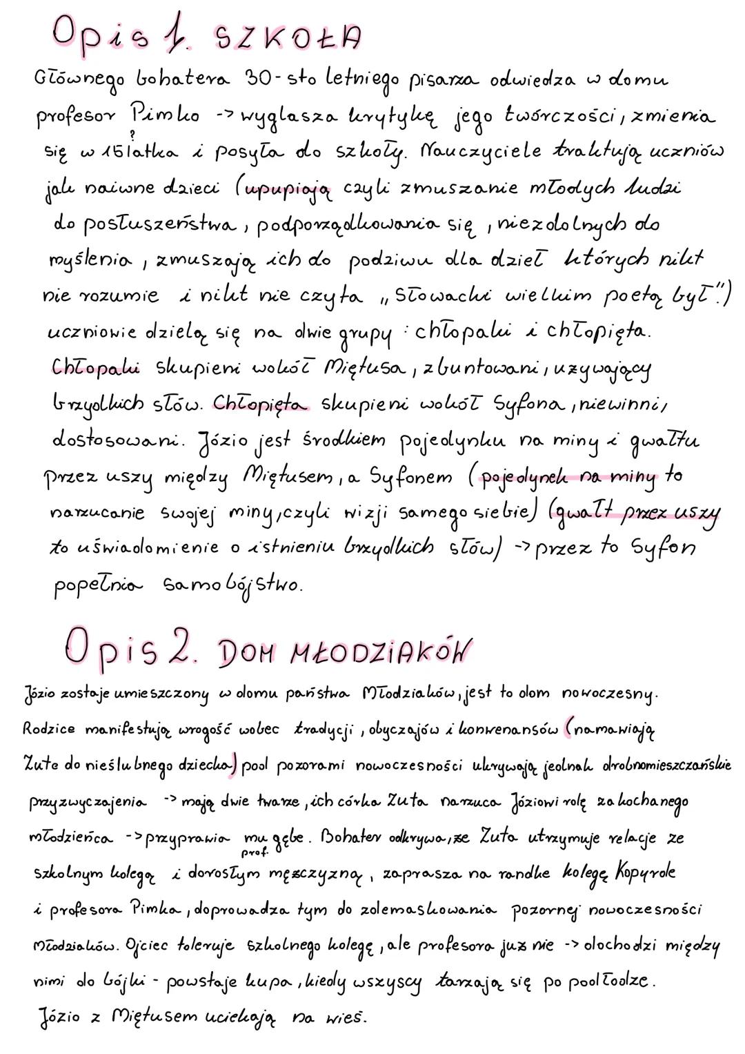 --- OCR Start ---
Witolol Gombrowicz
Ferdydurke
epika, powieść awangardowa, auto tematyczna
dwudziestolecie międzywojenne
GENEZA
Powieść zos