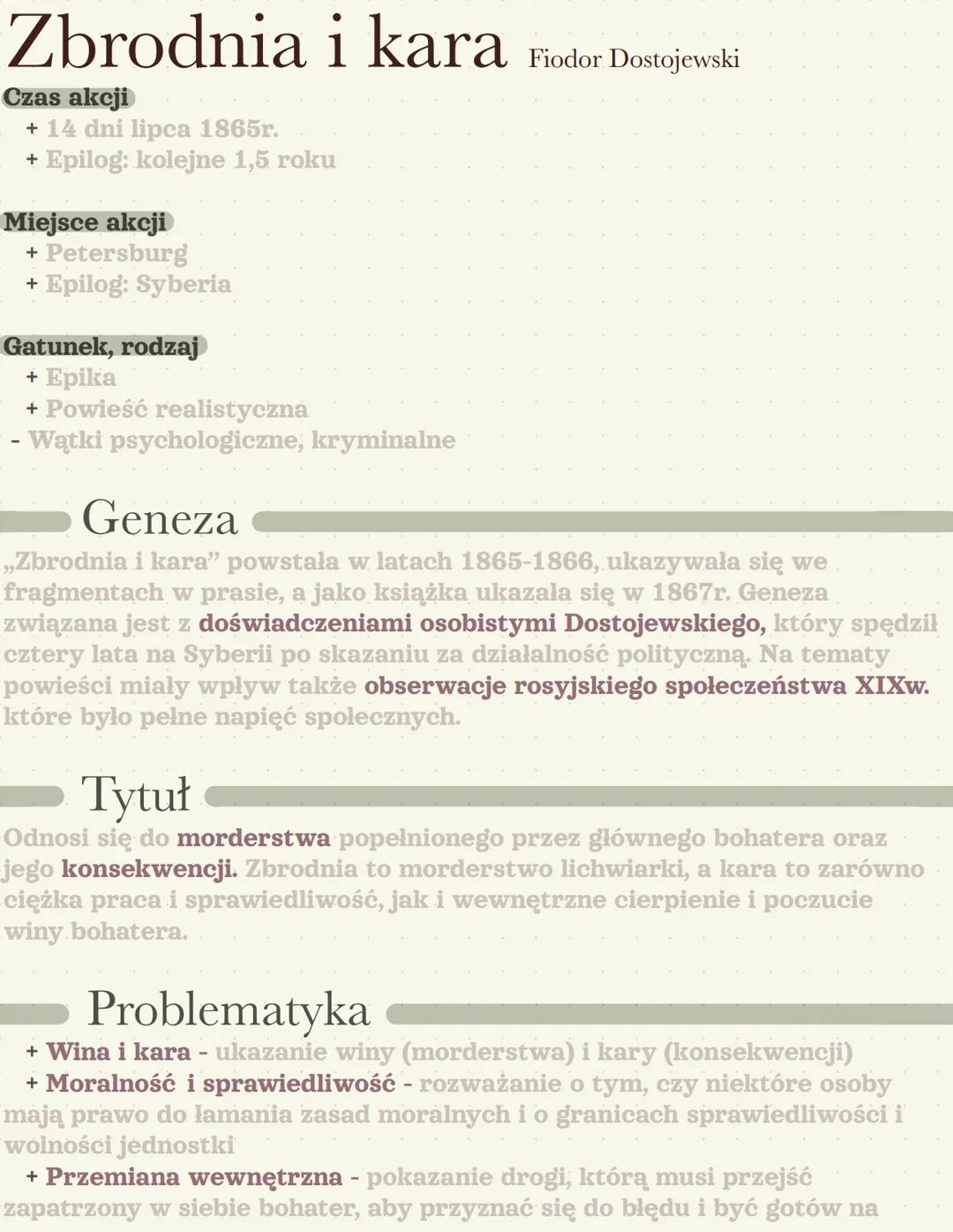 Zbrodnia i kara Fiodor Dostojewski