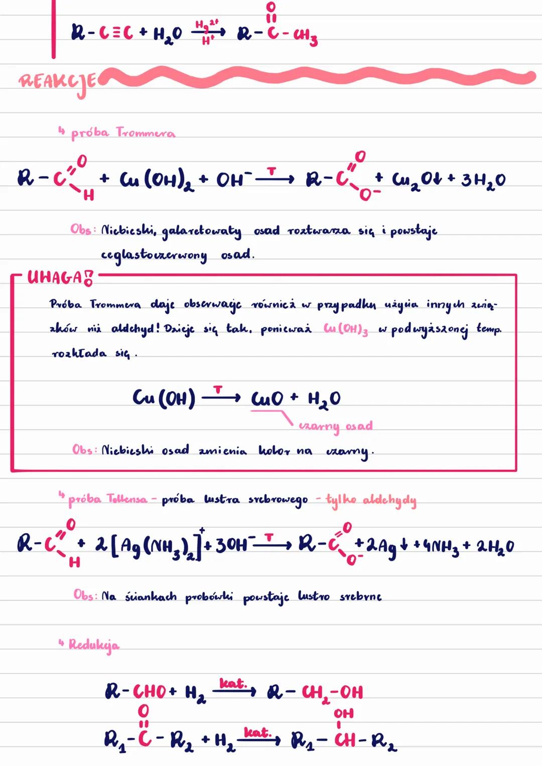 Aldehydy i ketony
Aldechydydy
R-C
H
lub R-CHO
- al
gr. karboksylowa
Ketony
R₁-C-R₂
-X-on
R - związek organiczny
X - numer węgla
OTRZYMYWANIE