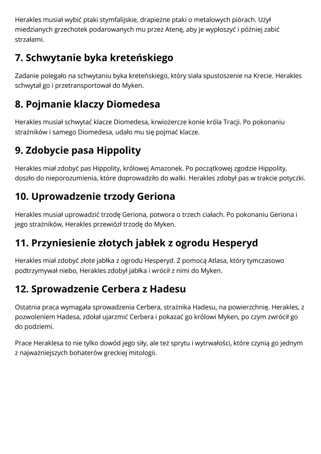 12 PRAC
HERAKLESA
Kuknj dwukrotme, aby edytowac ten etement
Dwanaście Prac Heraklesa
Herakles, znany również jako Herkules, to jeden z najba