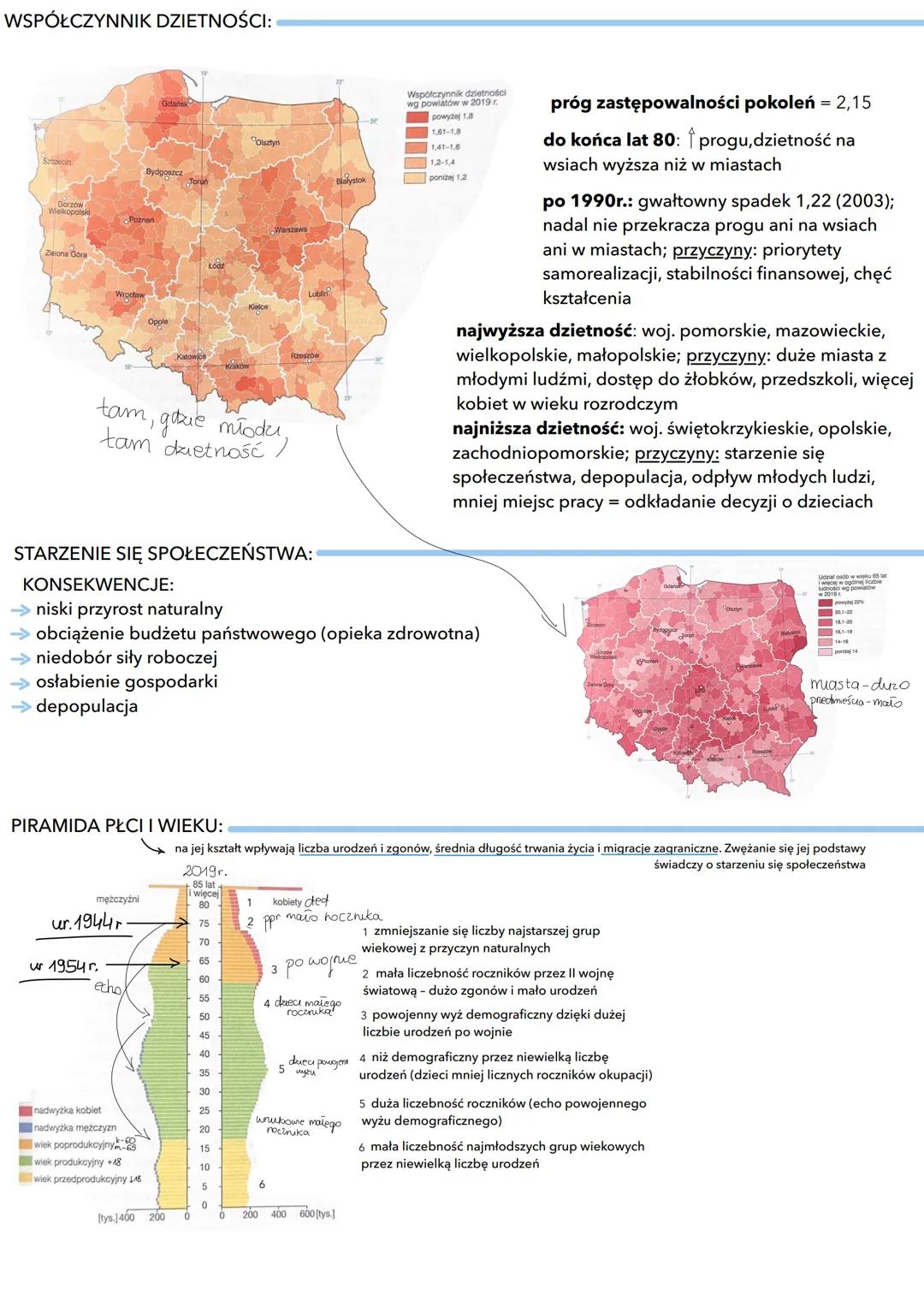 1. LICZBA LUDNOŚCI POLSKI I JEJ ZMIANY
PODZIAŁ ADMINISTRACYJNY LUDNOŚCI:
Gdańsk
POMORSKIE
ZACHODNIO
POMORSKIE
Szczecin
WARMIŃSKO-
MAZURSKIE