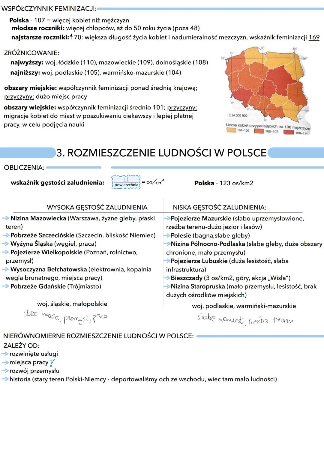 1. LICZBA LUDNOŚCI POLSKI I JEJ ZMIANY
PODZIAŁ ADMINISTRACYJNY LUDNOŚCI:
Gdańsk
POMORSKIE
ZACHODNIO
POMORSKIE
Szczecin
WARMIŃSKO-
MAZURSKIE