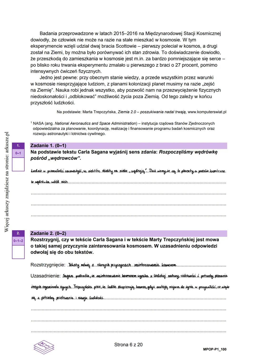 Więcej arkuszy znajdziesz na stronie: arkusze.pl
CENTRALNA
KOMISJA
EGZAMINACYJNA
WYPEŁNIA ZDAJĄCY
KOD
PESEL
Egzamin maturalny
Arkusz zawiera