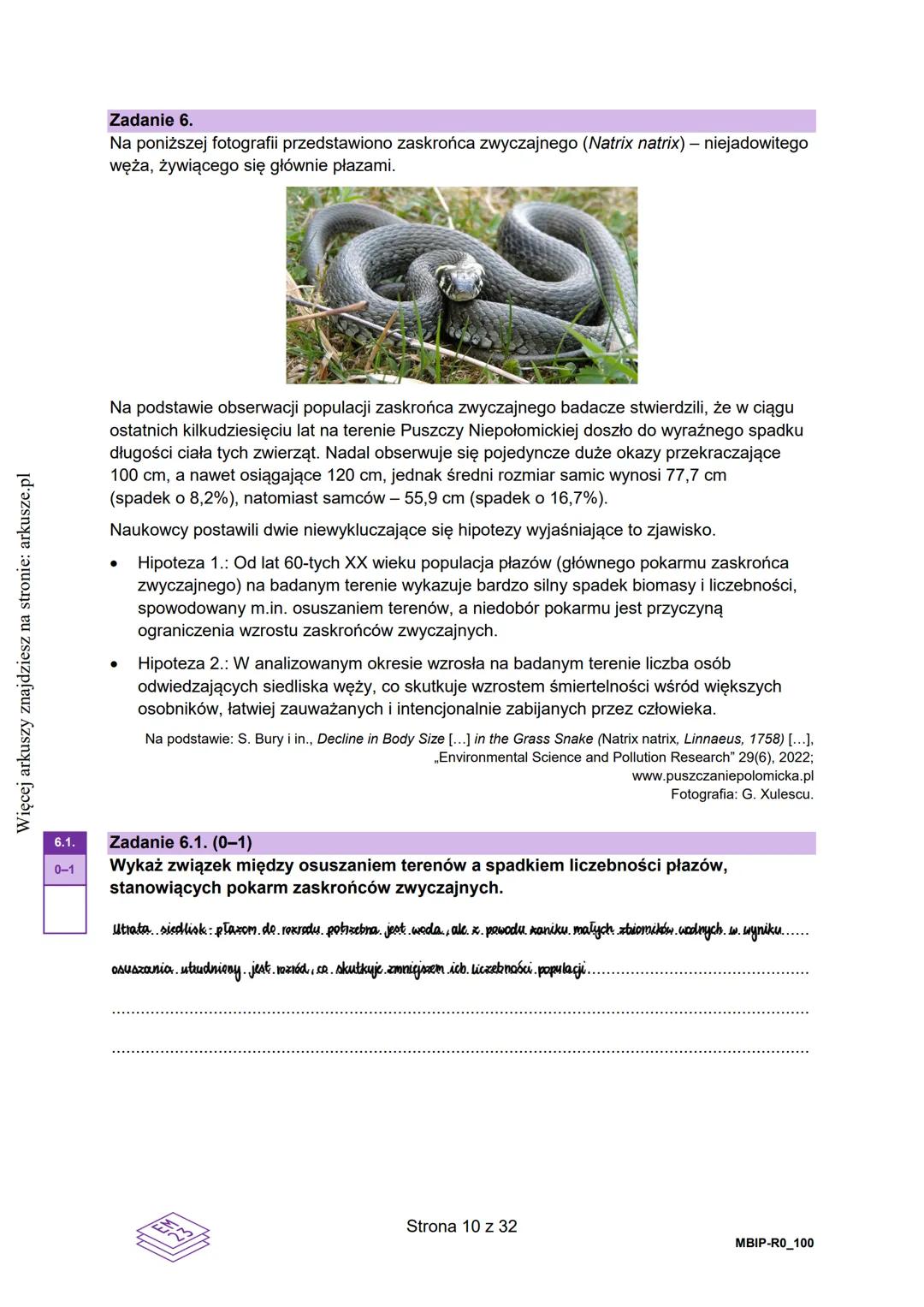 --- OCR Start ---
Więcej arkuszy znajdziesz na stronie: arkusze.pl
CENTRALNA
KOMISJA
EGZAMINACYJNA
KOD
WYPEŁNIA ZDAJĄCY
PESEL
Arkusz zawiera