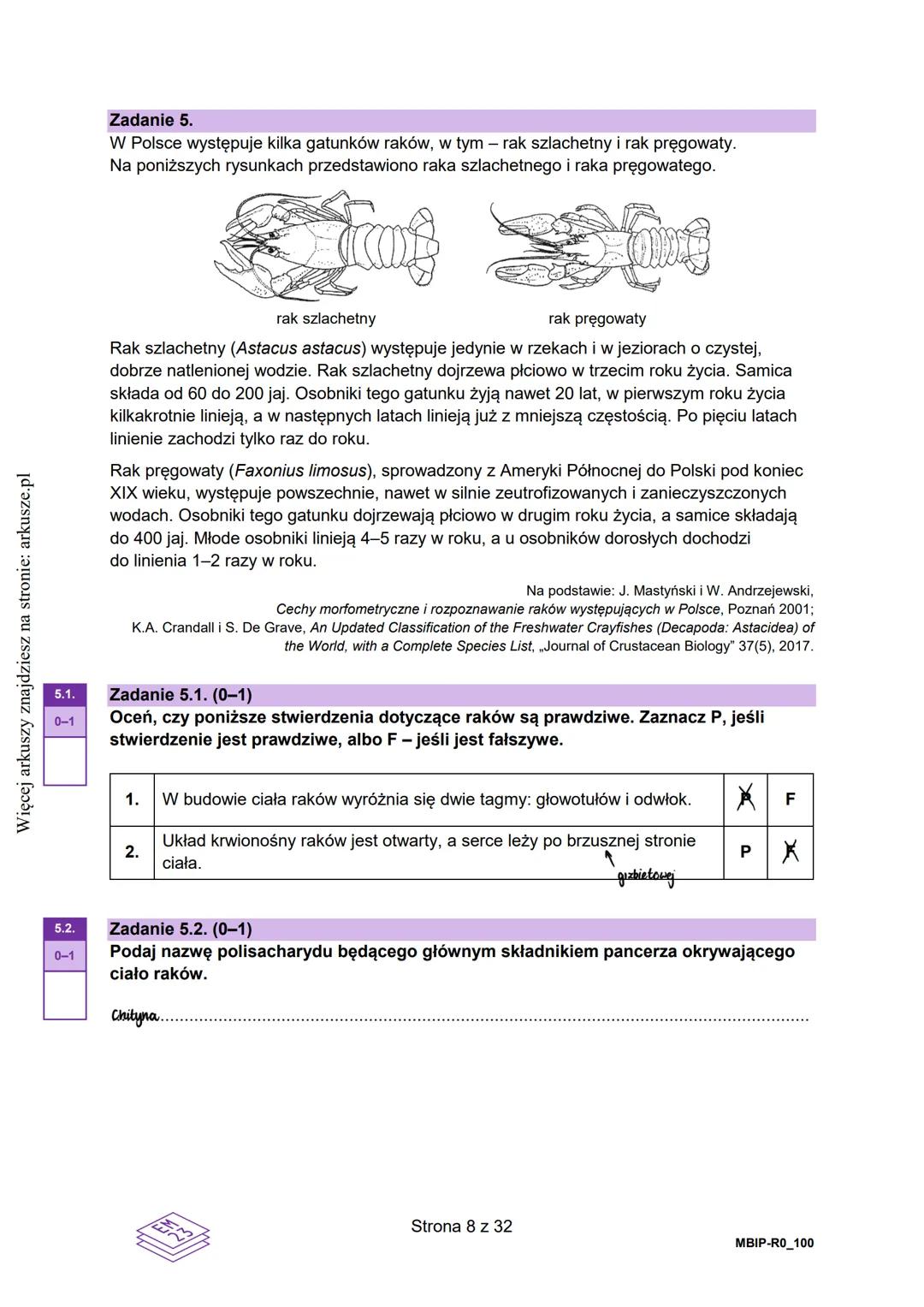 --- OCR Start ---
Więcej arkuszy znajdziesz na stronie: arkusze.pl
CENTRALNA
KOMISJA
EGZAMINACYJNA
KOD
WYPEŁNIA ZDAJĄCY
PESEL
Arkusz zawiera