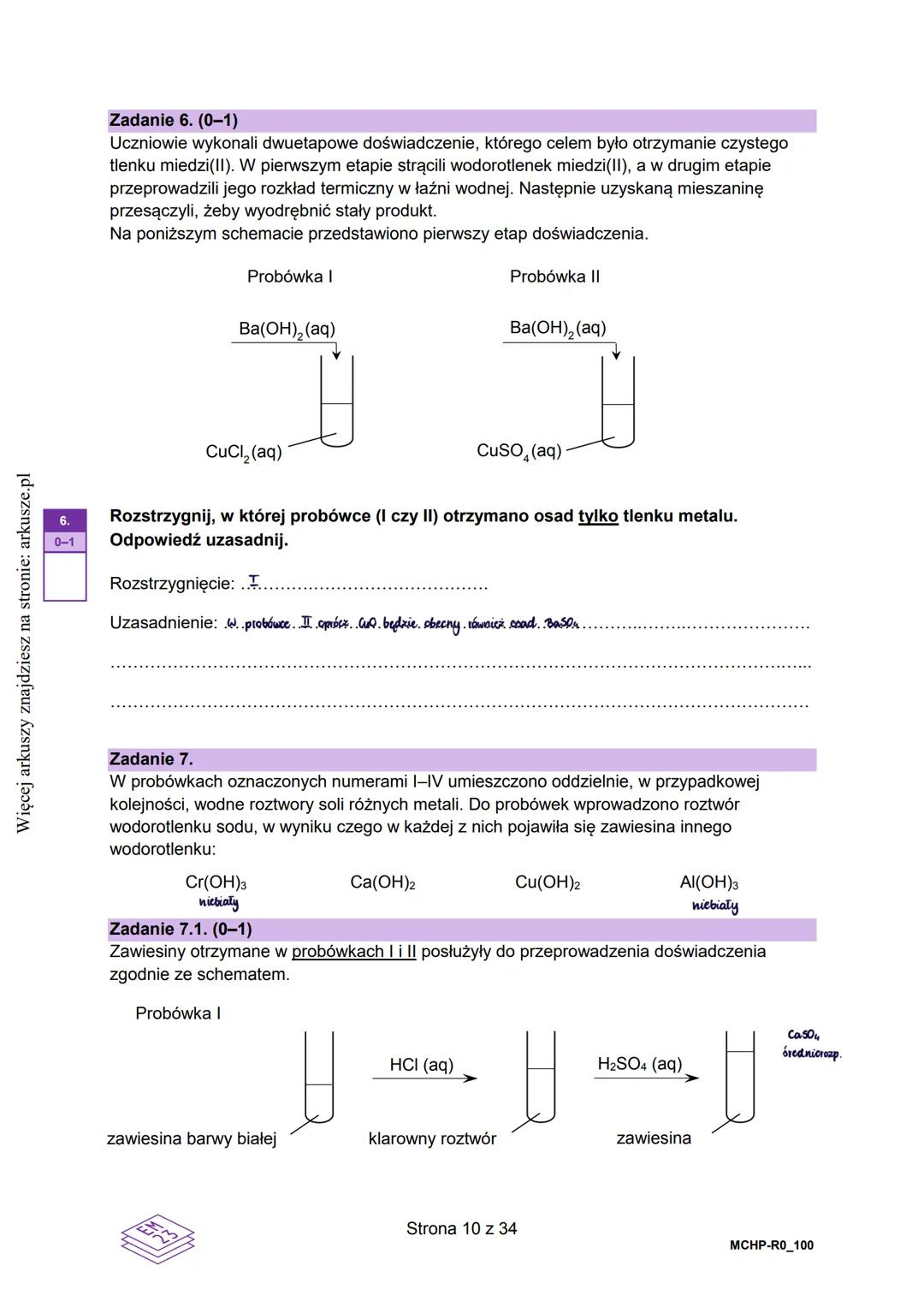 --- OCR Start ---
Więcej arkuszy znajdziesz na stronie: arkusze.pl
CENTRALNA
KOMISJA
EGZAMINACYJNA
WYPEŁNIA ZDAJĄCY
KOD
PESEL
Arkusz zawiera