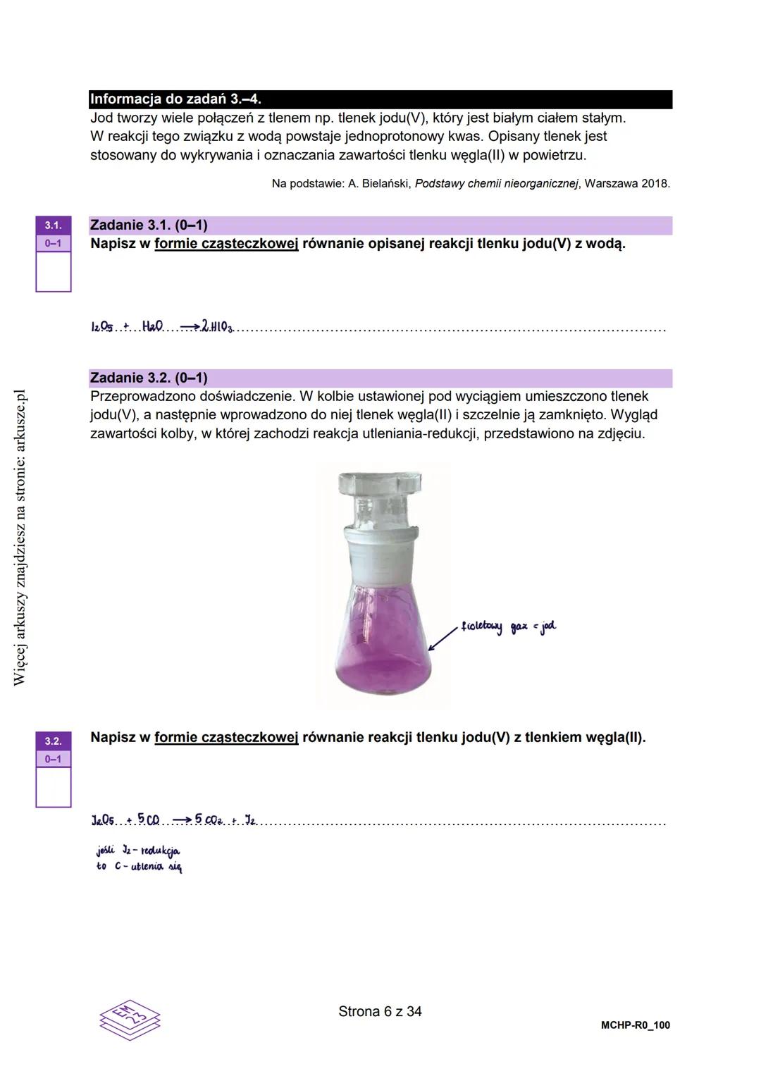 --- OCR Start ---
Więcej arkuszy znajdziesz na stronie: arkusze.pl
CENTRALNA
KOMISJA
EGZAMINACYJNA
WYPEŁNIA ZDAJĄCY
KOD
PESEL
Arkusz zawiera