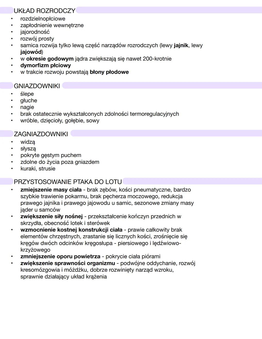 CHARAKTERYSTYKA PTAKÓW
żuchwowce i owodniowce
pierwotnie lądowe
stałocieplne
większość przystosowana do aktywnego lotu
jajorodne
czaszka poł