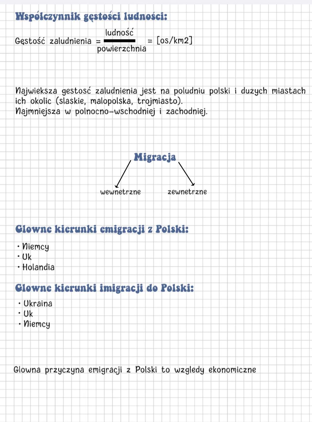 (dane z 2024 roku)
Zaludnienie:
- Swiat - 8 mld
- Europa - 740 mln
- Polska - 37,6 mln
Przyrost naturalny =
= urodzenia - zgony
Wspolczynnik