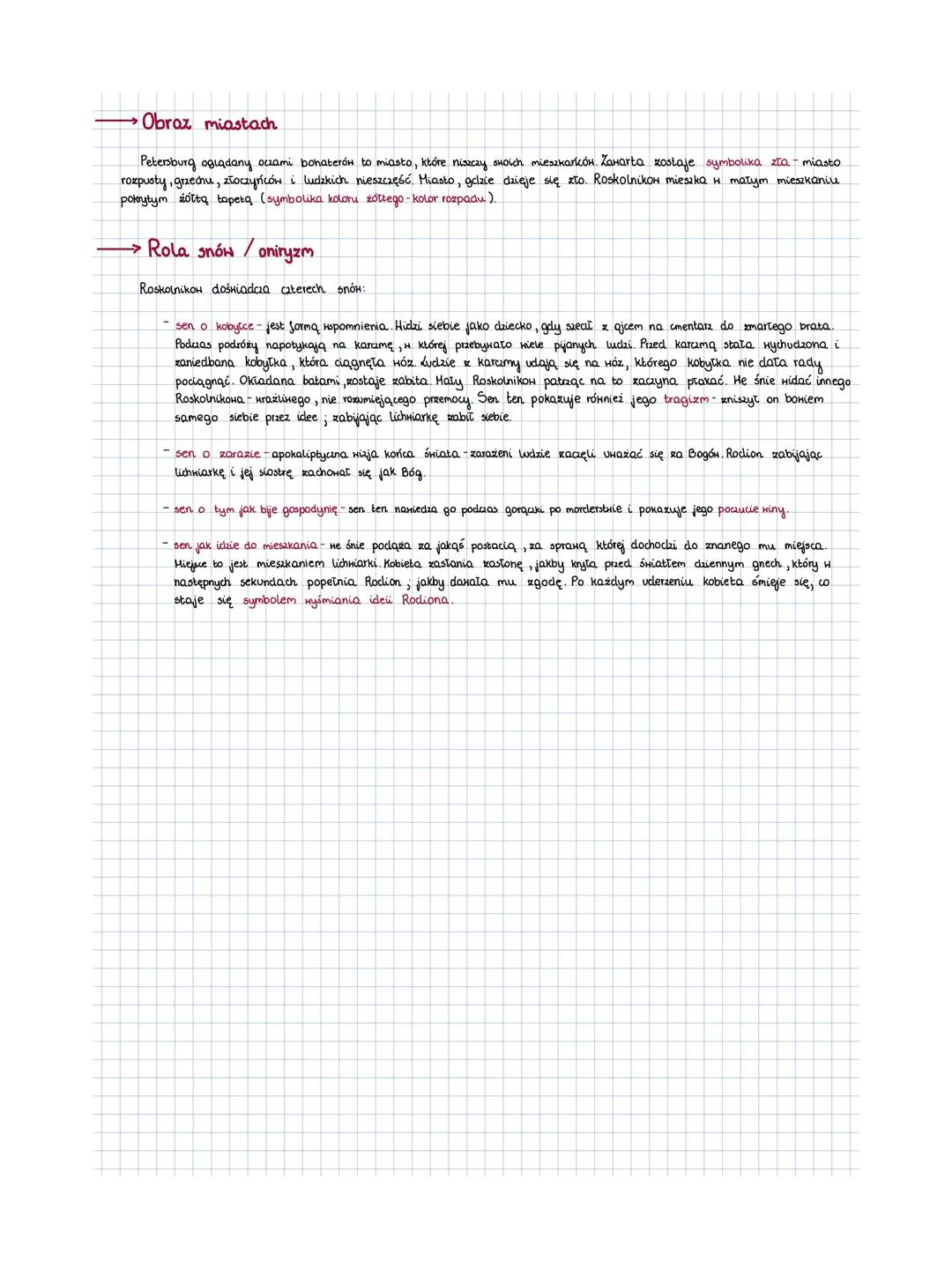 --- OCR Start ---
ZBRODNIA I KARA
* powieść psychologiczna - koncentruje się na pogłębionej analizie życia psychicznego bohaterów. Tematem