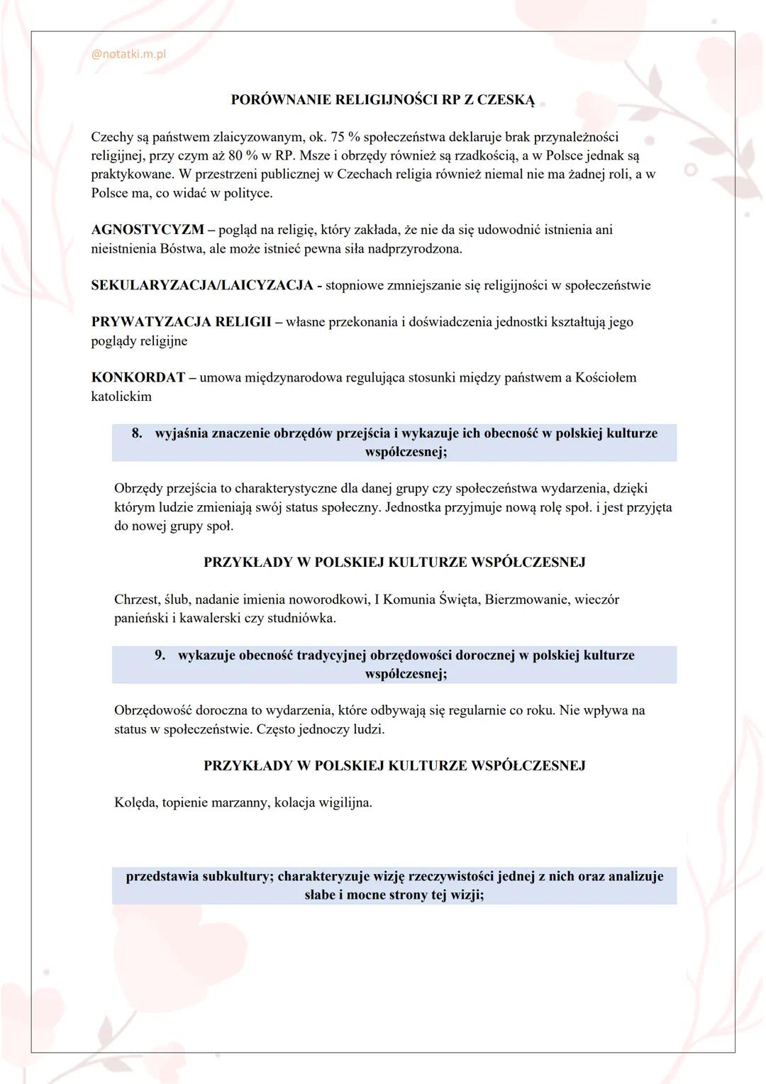 # MATURA Z WOSU
SPÓŁECZEŃSTWO I NARÓD
2025/2026 ROK
OPRACOWANA PODSTAWA PROGRAMOWA CKE
@notatki.m.pl @notatki.m.pl
SPIS TREŚCI
■ CZŁOWIEK