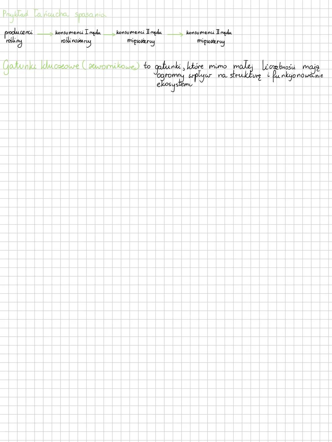 Pojęcia
ekolgia
• Biocenosea to sebiór populacji wszystkich gatunków żżyjących na określonym obszarze w
powiązanych wzajemnymi zależnościam