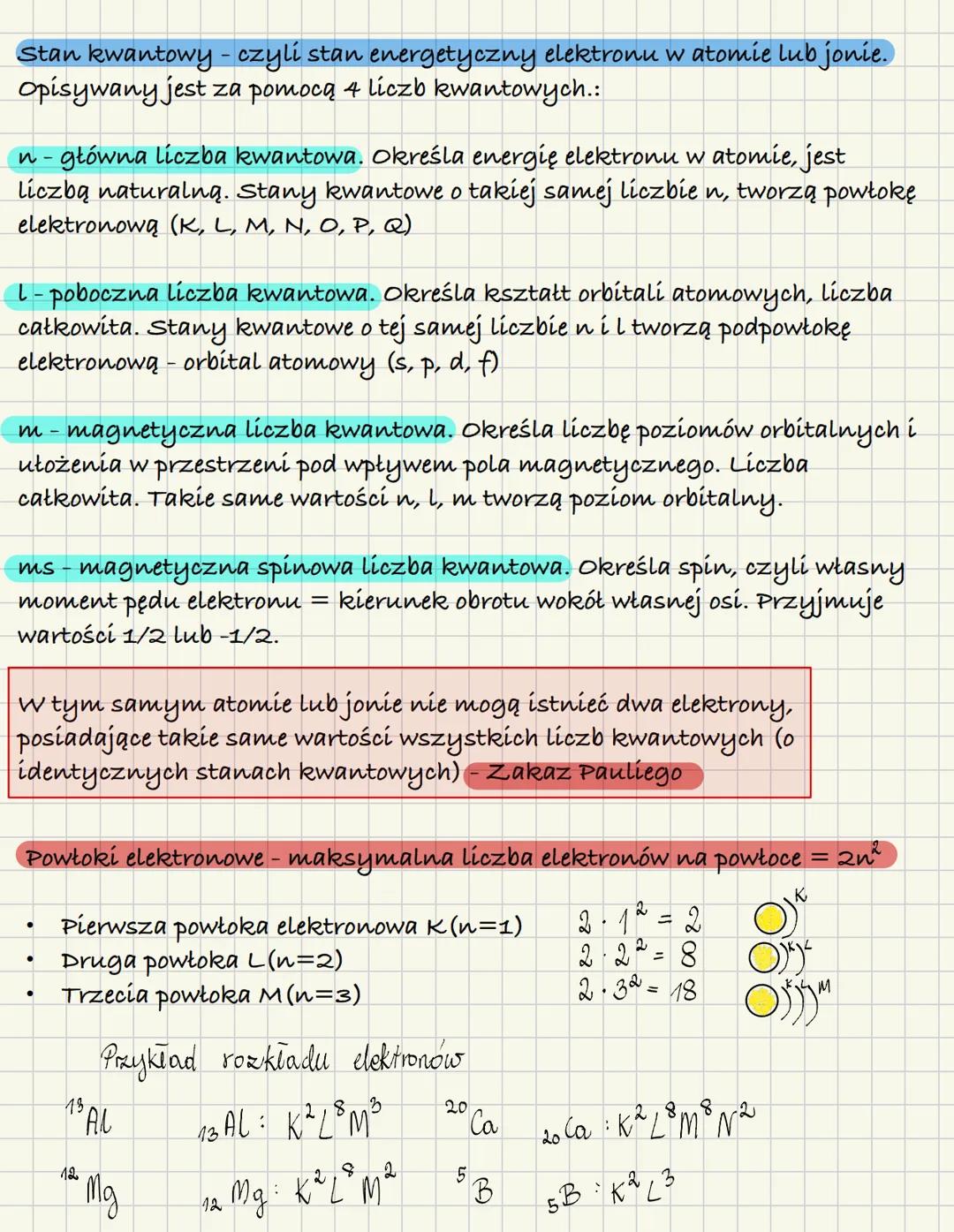# Chemia
Ti
L 1
semstr 2
2024/25 *
Chemia, egzamin
*Podstawowe pojęcia i prawa chemiczne
ATOM: najmniejsza cząstka pierwiastka chemiczneg