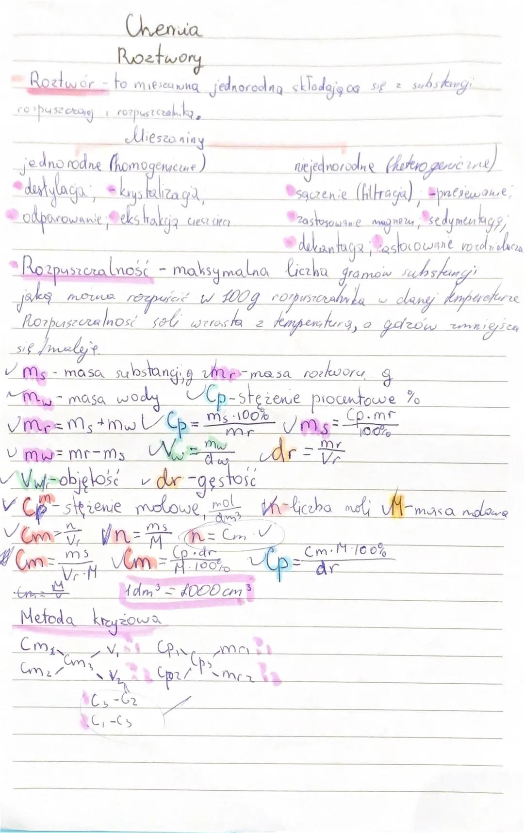 --- OCR Start ---
Roztwór
Chemia
Roztwory
mieszanına jednorodna składająca się
rozpuszczalnej rozpuszczalnika (np. woda)
Mieszaniny
Jednorod