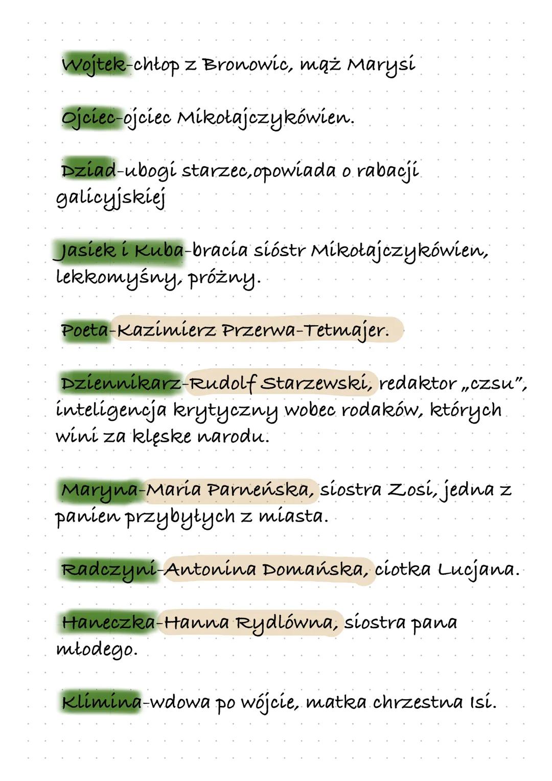 WESELE
STANISŁAW WYSPIAŃSKI
gatunek
Dramat synkretyczny
geneza utworu
Wyspiański napisał „Wesele” na podstawie
prawdziwego wydżenia z 20 na