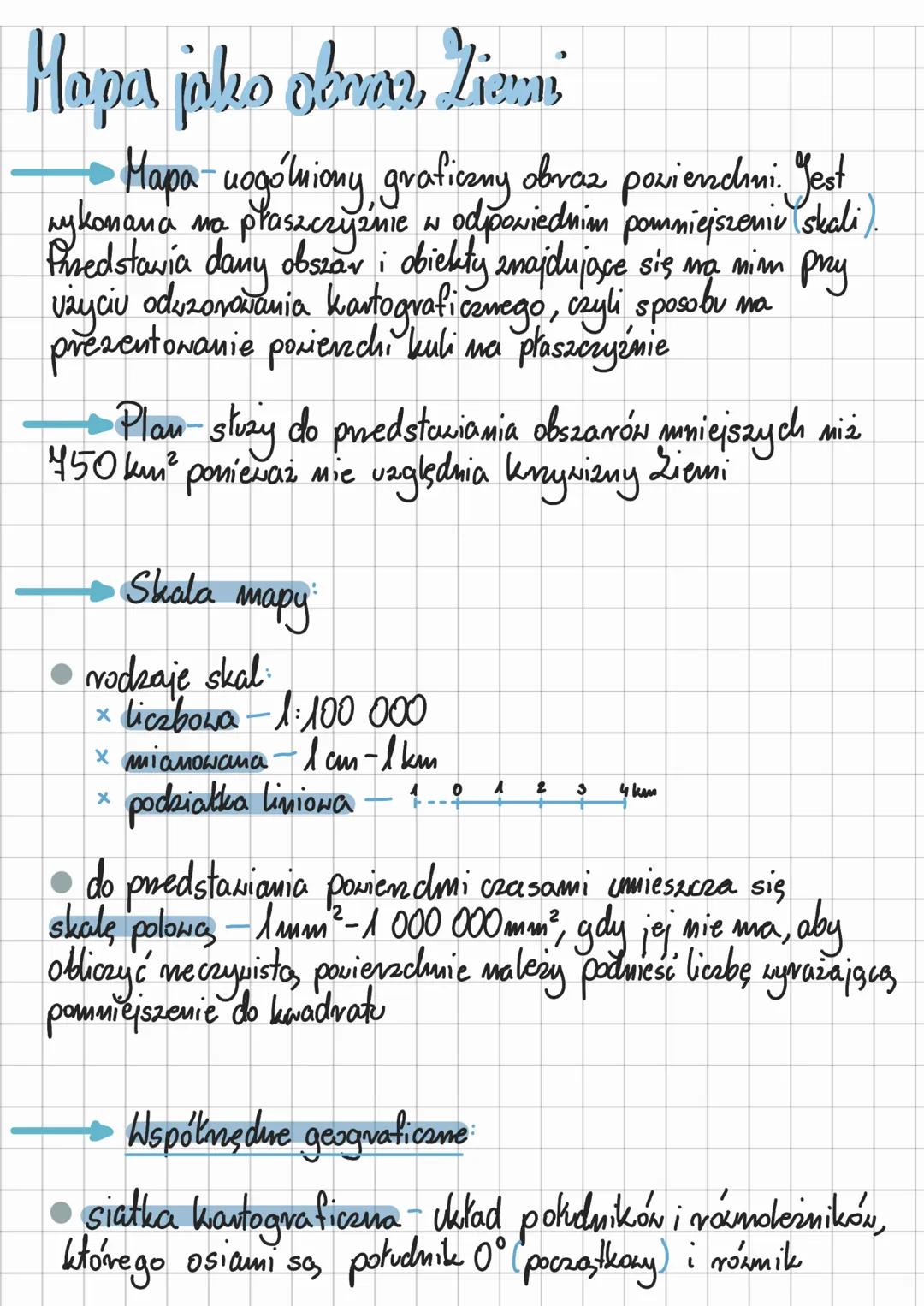 --- OCR Start ---
Hapa jako obraz Ziemi
Mapa - uogólniony graficzny obraz powierzchni. Jest
wykonana na płaszczyźnie w odpowiednim pomniejsz