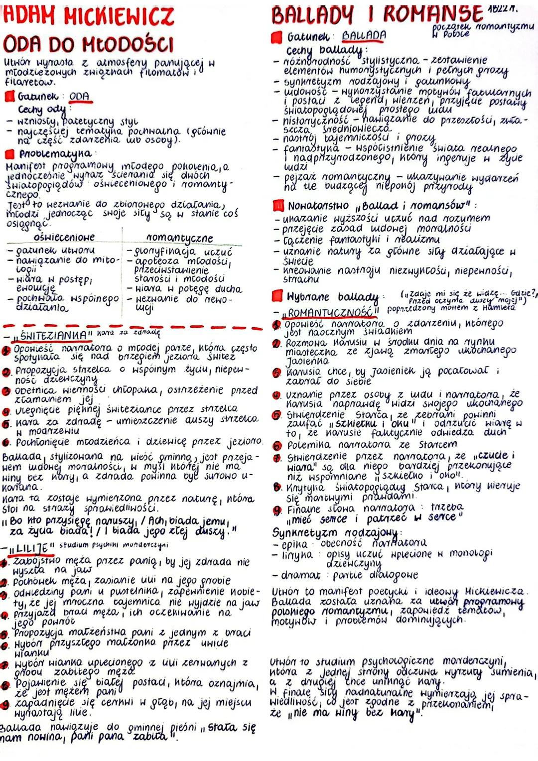 ## ROMANTYZM
Europa - przenosząca francuska do rosy wdów
Polska - "nudne i ballad romantycznych" do upadku powstania styczniowego
## IRRACJO