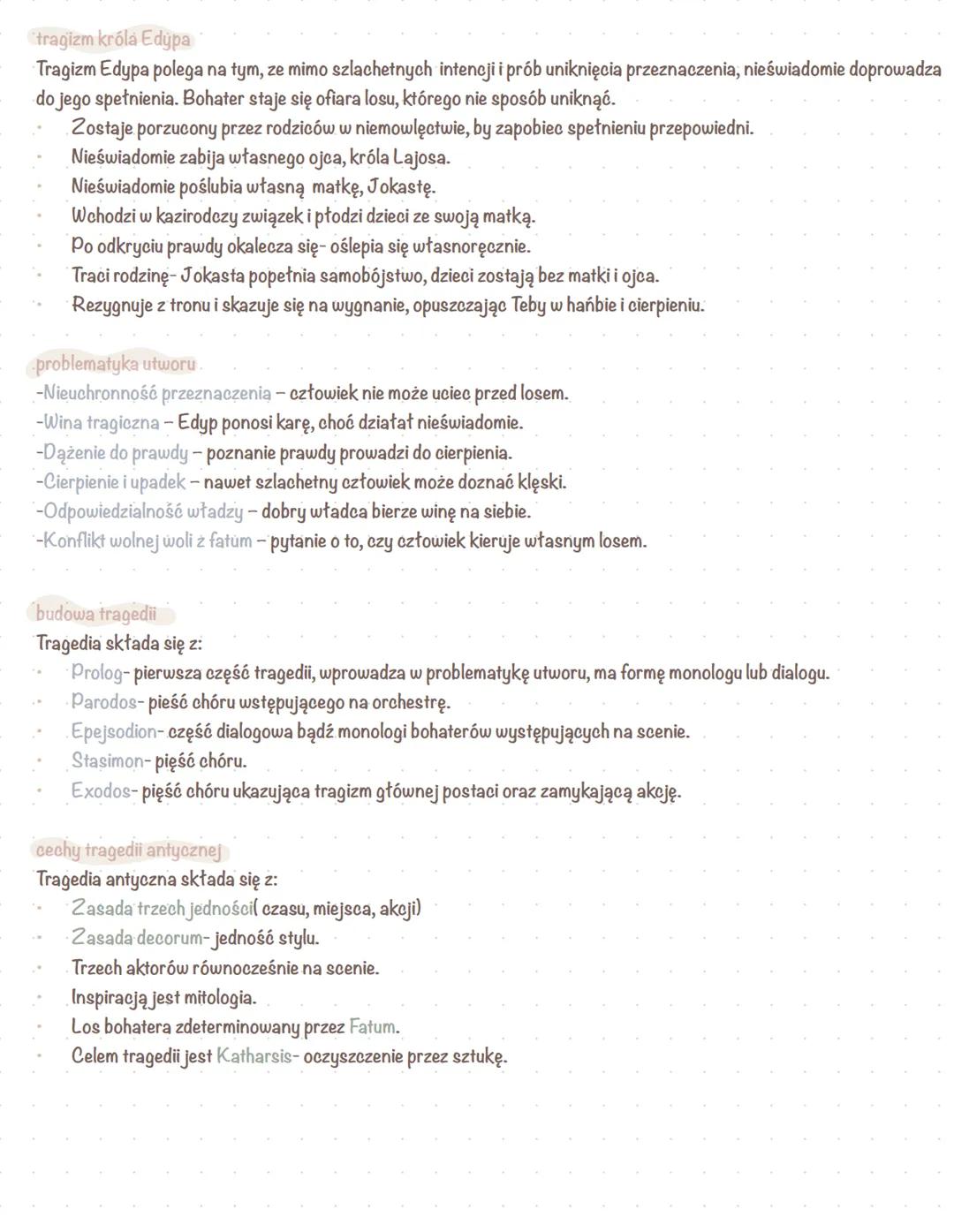 Król Edyp
autor: Sofokles
rodzaj literacki: dramat
gatunek literacki: tragedia antyczna
geneza
„Król Edyp" powstał miedzy 430-425 r p.n.e. S