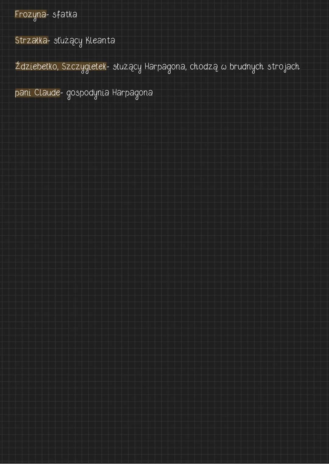 --- OCR Start ---
Skąpiec
gatunek
Skąpiec jest dramatem przykładem komedii charakteru.
cechy komedii:
- szczęśliwe zakończenie
- komizm
ośmi