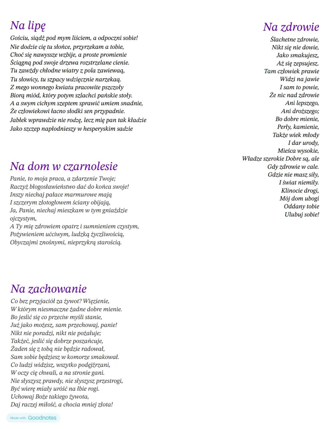 # Fraszki ~ Jan Kochanowski
## Co to fraszka?
Fraszka to krótki, nieco żartobliwy utwór liryczny, pisany wierszowany i rymowany. Najczęście