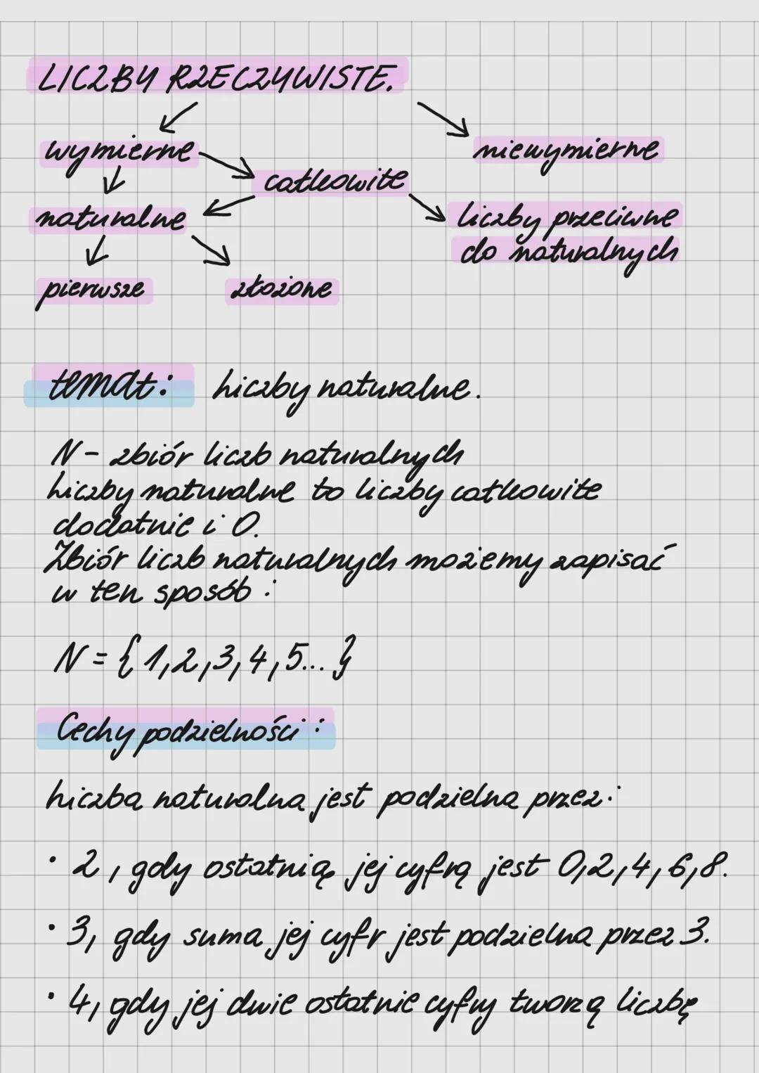 LICZBY RZECZYWISTE.
✓
wymierne
✓
naturalne
✓
pierwsze
catłowite
złożone
niewymierne
Liczby przeciwne
do naturalnych
temat: liczby naturalne.