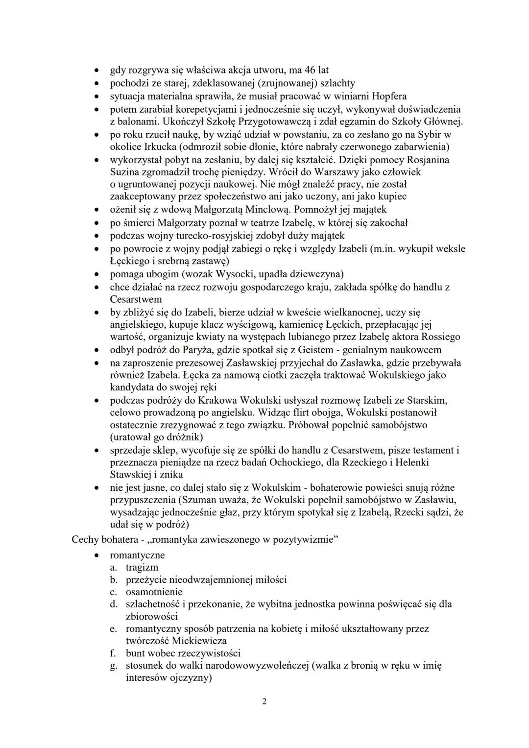 BOLESŁAW PRUS
„Lalka" (pierwodruk w odcinkach w piśmie Kurier Codzienny, wydanie książkowe
1890)
Czas akcji
akcja właściwa - Warszawa końca