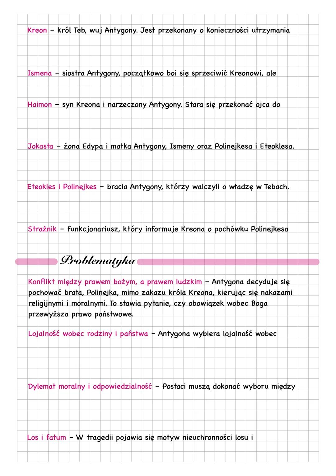--- OCR Start ---
Antygon jobles
Gatunek: tragednia antyczna
Geneza
Tragedia jest głosem w dyskusji, jaka toczyła się w Atenach w kręgu
sofi