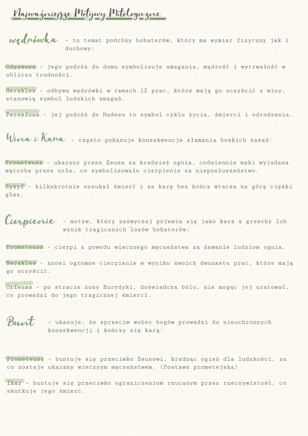 -Jan Panandowski
Mitologia Grecka cz.1
Czym jest Mit?
Stworzenie Swiata
Gatunek epiki, opowiadanie o starożytnych bogach, bohaterach oraz wi