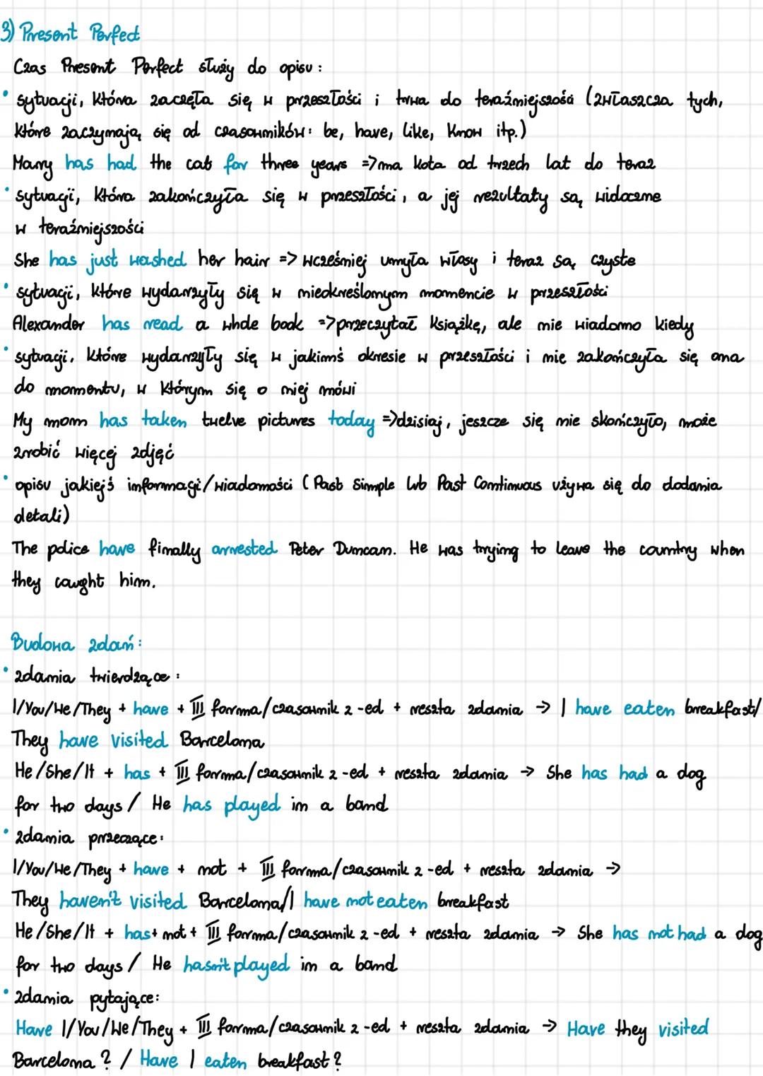 Present tenses → Czasy teraźniejsze
1) Present Simple
Czas Present Simple używa się do:
* mówienia o posiadaniu czegoś
I have a new bike.
*