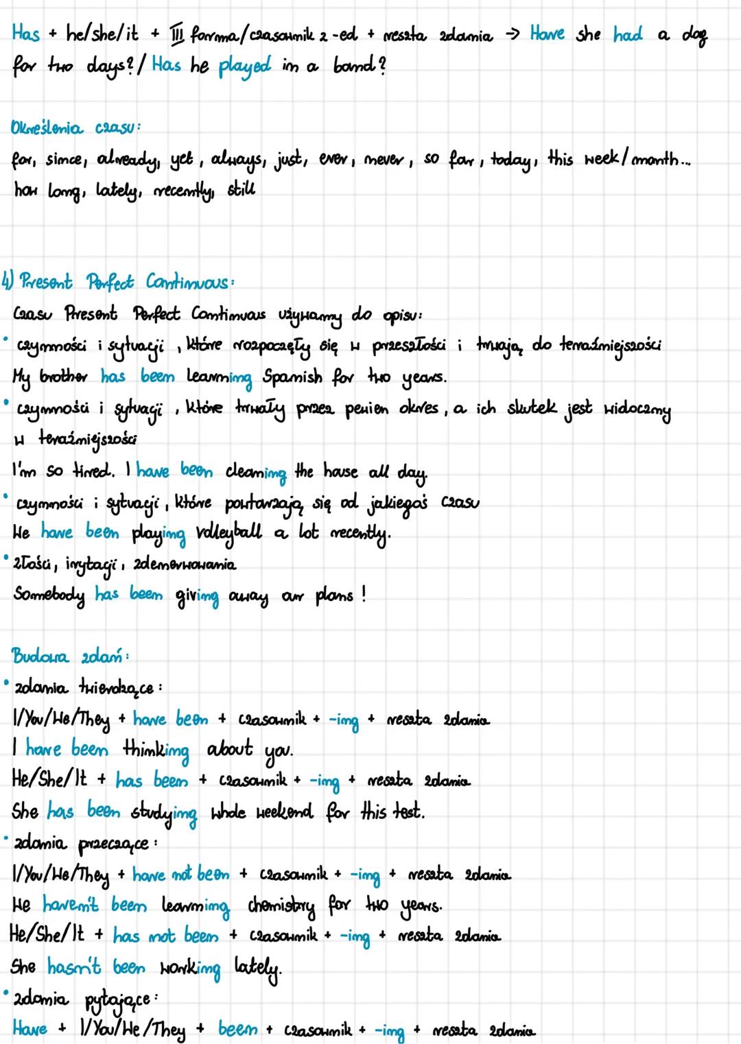Present tenses → Czasy teraźniejsze
1) Present Simple
Czas Present Simple używa się do:
* mówienia o posiadaniu czegoś
I have a new bike.
*