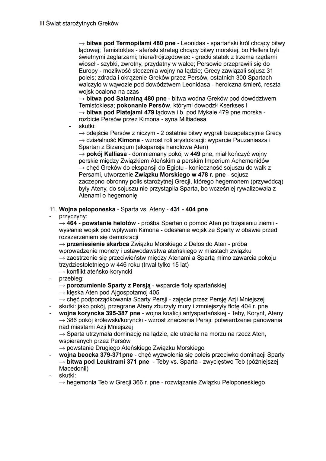 III Świat starożytnych Greków
GRECJA
1) porównuje organizację społeczeństw Aten i Sparty oraz ustroje greckich poleis;
2) charakteryzuje kul
